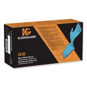KleenGuard™ G10 Blue Nitrile Gloves, Powder-free, Blue,242 Mm Length,  Large, 100-box freeshipping - TVN Wholesale